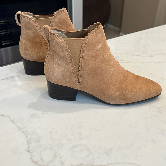 Talbots Shoes - Great looking Suede bootie with 2” heel,  gusset on both sides for easy fit. 7.5